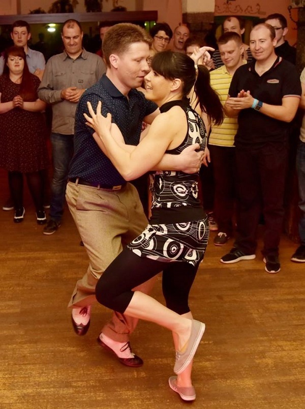 Krištof in Bojana plešeta collegiate shag, Allthatsing festival 2017